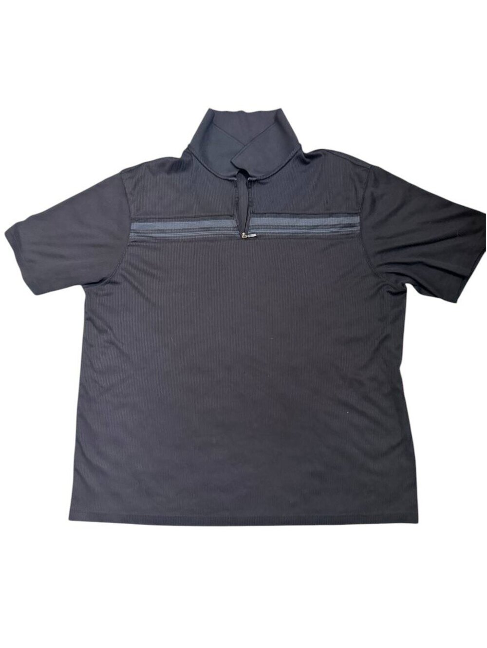 Haggar Mock Neck Quarter Zip Shirt XXL Preppy